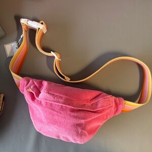 Shiraleah Sol Pink Belt Bag with Multicolor Strap